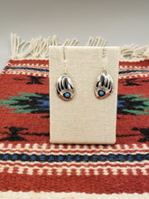 Load image into Gallery viewer, TURQUOISE LONG BEAR PAW EARRINGS - ERVIN BEGAY
