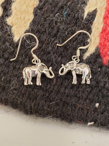 ELEPHANT EARRINGS - STERLING SILVER