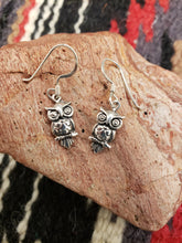 Load image into Gallery viewer, OWL EARRINGS - STERLING SILVER
