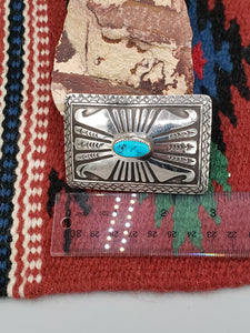 TURQUOISE BELT BUCKLE - HARVEY BEGAY