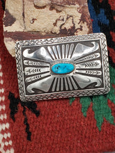 Load image into Gallery viewer, TURQUOISE BELT BUCKLE - HARVEY BEGAY
