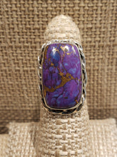 Load image into Gallery viewer, PURPLE COPPER TURQUOISE RING - SIZE 5
