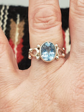 Load image into Gallery viewer, BLUE TOPAZ RING - SIZE 7 - OVAL
