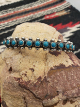 Load image into Gallery viewer, TURQUOISE 12 STONE CUFF BRACELET - BELL TRADING ERA
