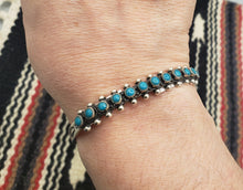 Load image into Gallery viewer, TURQUOISE 12 STONE CUFF BRACELET - BELL TRADING ERA
