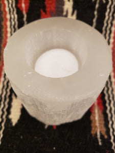 SELENITE CANDLE STAND
