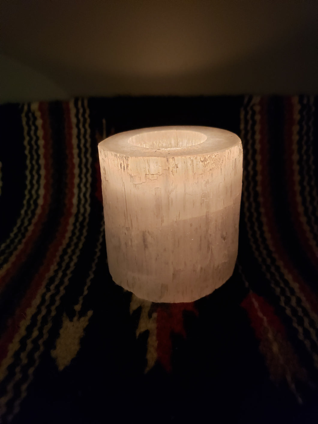 SELENITE CANDLE STAND