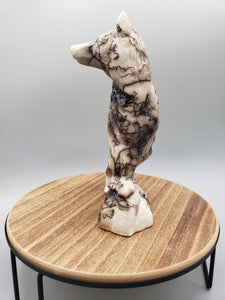 HORSEHAIR POTTERY STATUE - WOLF - TOM VAIL JR/JESSICA VAIL