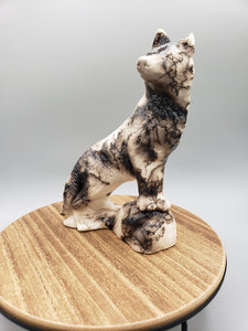 HORSEHAIR POTTERY STATUE - WOLF - TOM VAIL JR/JESSICA VAIL