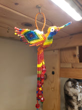 Load image into Gallery viewer, BEADED HANGING HUMMINGBIRD ORNAMENTS
