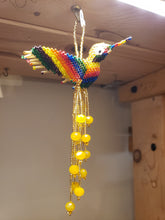 Load image into Gallery viewer, BEADED HANGING HUMMINGBIRD ORNAMENTS

