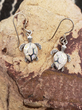 Load image into Gallery viewer, WHITE OPAL TURTLE EARRINGS
