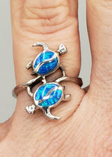 Load image into Gallery viewer, BLUE OPAL TURTLE RING
