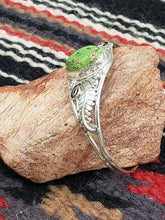 Load image into Gallery viewer, GREEN COPPER CUFF BRACELET - RENEE A. YAZZIE
