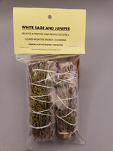 Load image into Gallery viewer, WHITE SAGE &amp; JUNIPER 4&quot; WANDS - 2 PACK
