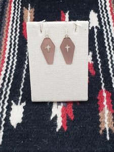 COFFIN EARRINGS - COPPER -  HANDCRAFTED
