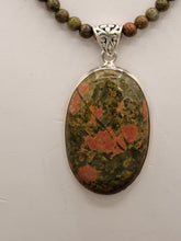 Load image into Gallery viewer, UNAKITE PENDANT ON 4MM BEADS
