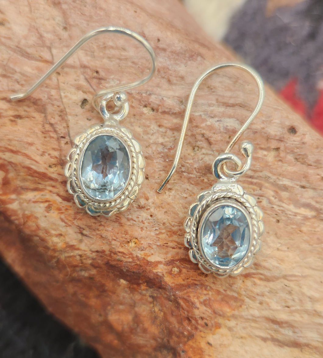 BLUE TOPAZ EARRINGS