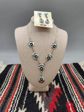 Load image into Gallery viewer, TURQUOISE BEAR PAW NECKLACE &amp; EARRINGS- LETA PARKER
