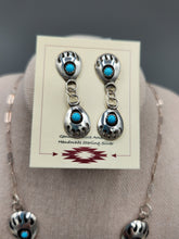 Load image into Gallery viewer, TURQUOISE BEAR PAW NECKLACE &amp; EARRINGS- LETA PARKER
