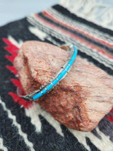 Load image into Gallery viewer, ZUNI TURQUOISE INLAY CUFF BRACELET - SHELDON LALIO
