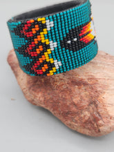 Load image into Gallery viewer, BEADED CUFF BRACELET - TURQUOISE - DWIGHT NATHANIEL
