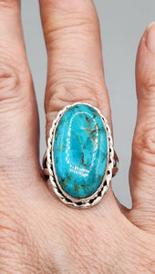 TURQUOISE RING - SIZE 8.5 - OVAL SHAPED