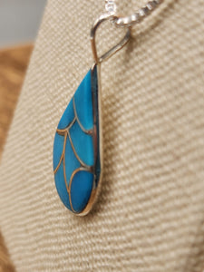 TURQUOISE INLAY PENDANT- ZUNI- DERRICK & LORELIA CHAVEZ