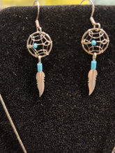 Load image into Gallery viewer, TURQUOISE DREAMCATCHER NECKLACE &amp; EARRING SET
