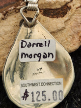 Load image into Gallery viewer, TURQUOISE &amp; BEAR FACE OVAL PENDANT- DARRELL MORGAN
