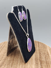 Load image into Gallery viewer, PURPLE COPPER TURQUOISE PENDANT &amp; EARRING SET
