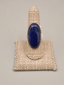 LAPIS RING - SIZE 9 - OVAL SHAPED