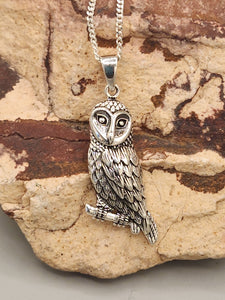 OWL PENDANT - STERLING SILVER