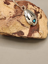 Load image into Gallery viewer, TURQUOISE BEAR PAW NECKLACE - IRVIN BEGAY
