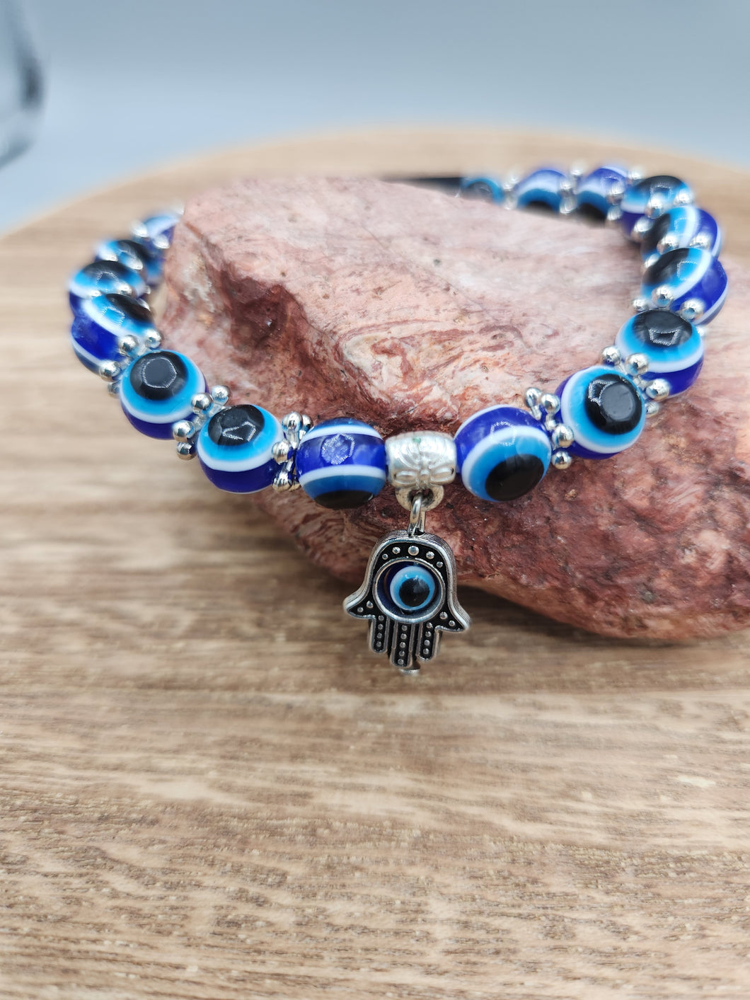 EVIL EYE STRETCH BRACELET - HAMSA