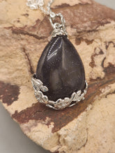 Load image into Gallery viewer, TEARDROP CRYSTAL PENDANT LEAF DESIGN - 24&quot; CHAIN

