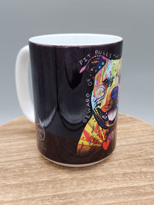 BEWARE OF PITT BULLS 5 OZ MUG