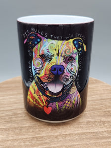 BEWARE OF PITT BULLS 5 OZ MUG