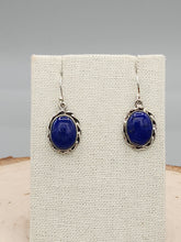 Load image into Gallery viewer, LAPIS EARRINGS WITH ROPE EDGE
