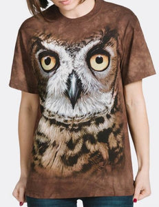 GREAT HORNED OWL - ADULT -  T-Shirt