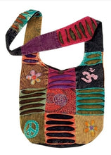 Load image into Gallery viewer, MONK BAG - PEACE /FLOWERS/OM
