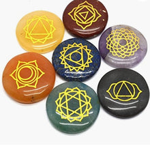 Load image into Gallery viewer, ENGRAVED STONE CHAKRA SET
