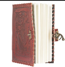 Load image into Gallery viewer, LEATHER LOCKING JOURNAL - TAROT DEATH
