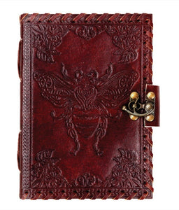 LEATHER LOCKING JOURNAL - BEE