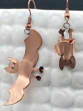 Load image into Gallery viewer, BAT EARRINGS - COPPER - HANDCRAFTED
