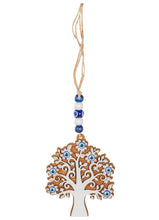 Load image into Gallery viewer, EVIL EYE WOODEN TREE OF LIFE WALL HANGING
